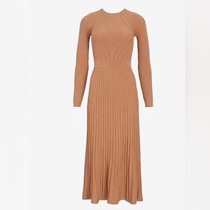 Express Knit Plated Midi Dress